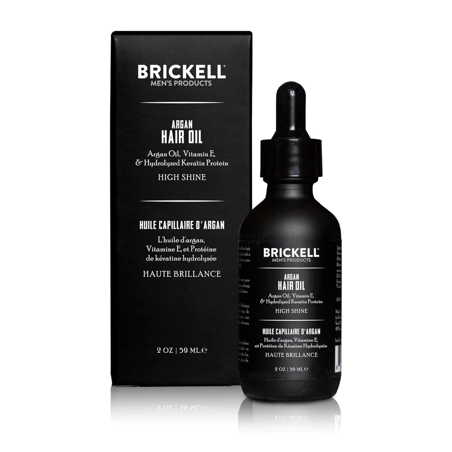 Brickell Men's Argan Oil for Hair, Natural and Organic Hair Oil For Men, Lightweight Hair Treatment, 2 Ounce, Scented