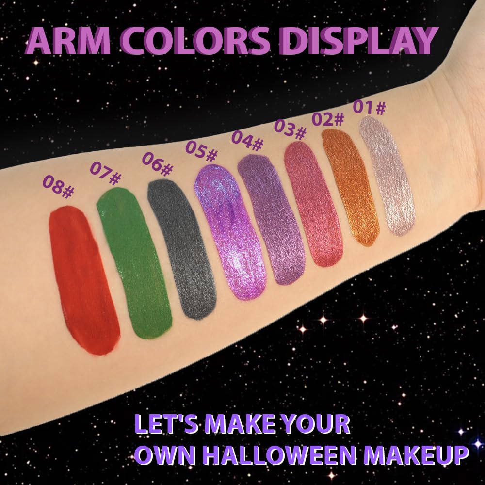 Red Purple Metallic Lipstick for Women,Glitter Sparkling Liquid Lipstick,Long Lasting Waterproof Lightweight Comfortable Non-Drying Bold Dark Lip Gloss for Gothic Stage Makeup,Vegan