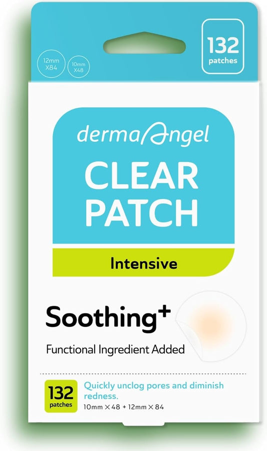 Invisible Salicylic Acid Pimple Patches for Face - Redness Reducing Hydrocolloid Acne Patches, Clear Pimple & Zit Patches for Blind Pimples - 132 Count 2 Sizes Soothing Plus (Clear Patch)