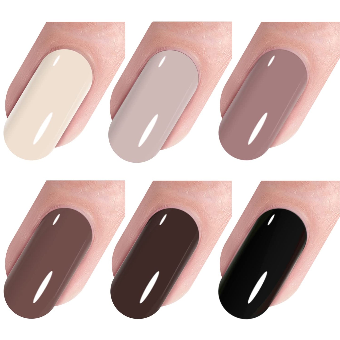 Vishine Gel Nail Polish Starter Kit, 36W LED Nail Dryer Lamp Base Top Coat 6 Classic Colors Nail File Manicure Tools Matte Top Coat for Nail Art #02