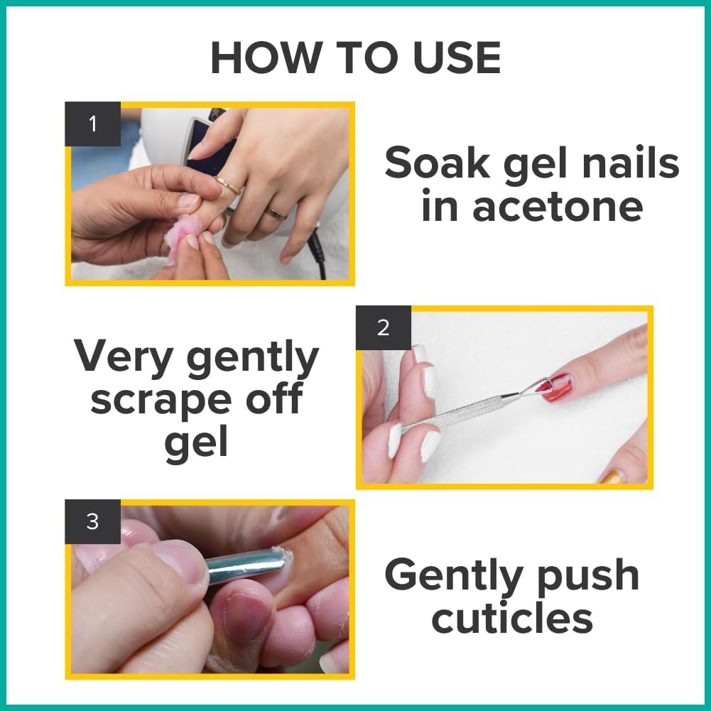 Rui Smiths Pro Cuticle Pusher with 2 Ends - Stainless Steel Manicure Tool - Style 101