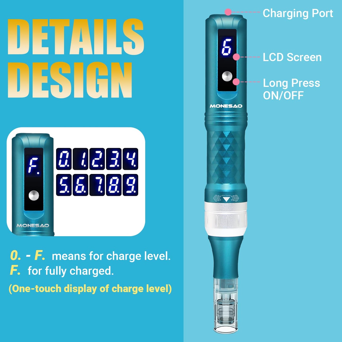 Home Use Microneedling Microneedle Skin Care Beauty Kit Tool for Face Hair Beard