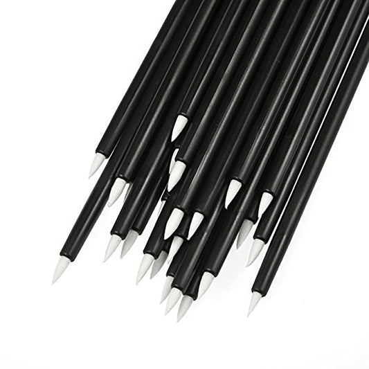 G2PLUS 100PCS Disposable Eyeliner Brush, Makeup Brushes Applicator, Cosmetic Eye Wands, Eyeliner Brush Applicator for Lip Liners, Eye Makeup, Eyelashes and Detail Painting (Black)