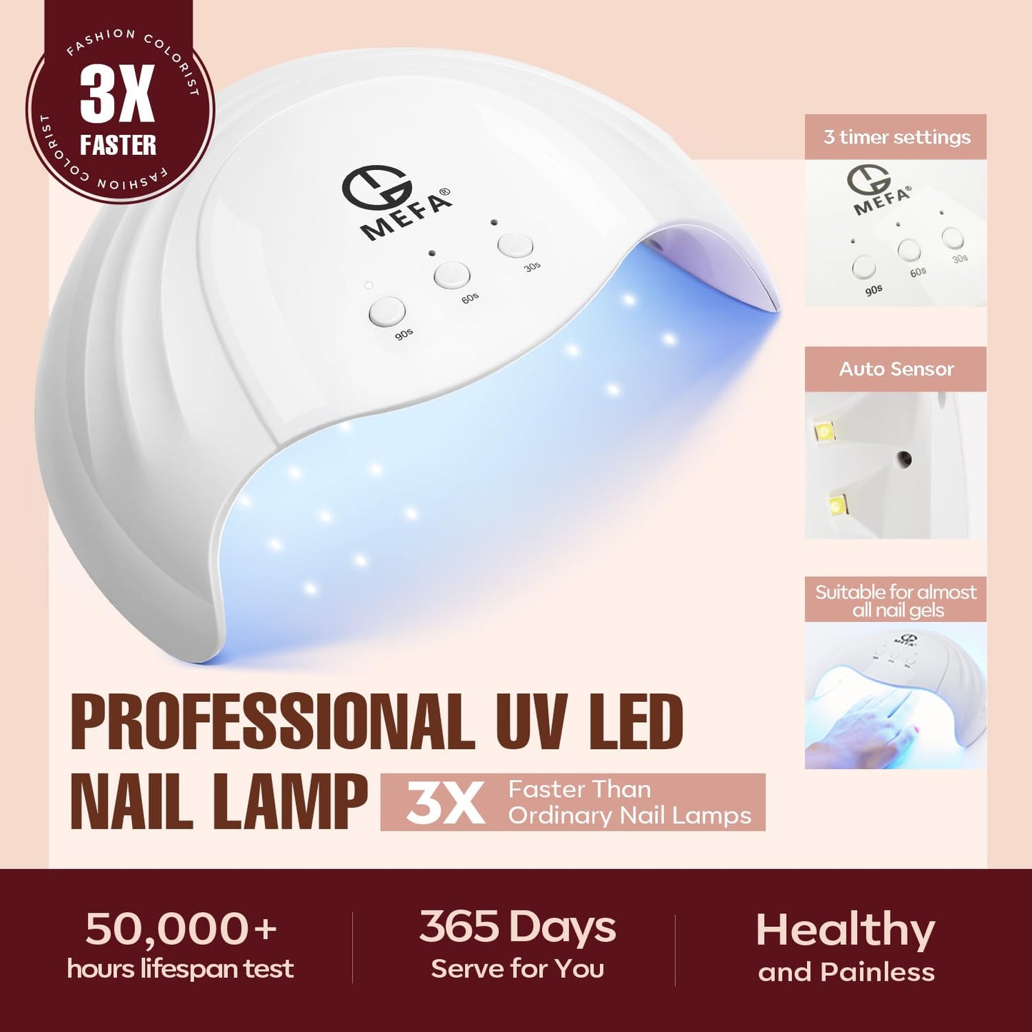 MEFA Gel Nail Polish Kit with U V Light, 42 Colors Fall Winter 60 Pcs Gel Nail Starter Kit with Base Matte Glossy Top Coat, Nail Art Accessories, Nail Tool Box, Cuticle Remover Care Mnicure DIY Salon