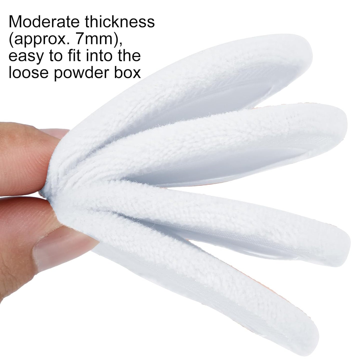 12 Pieces Powder Puffs Cotton Makeup Pads Soft Face Compact Puffs for Loose Setting Pressed Powder, 2.36 Inch (White)