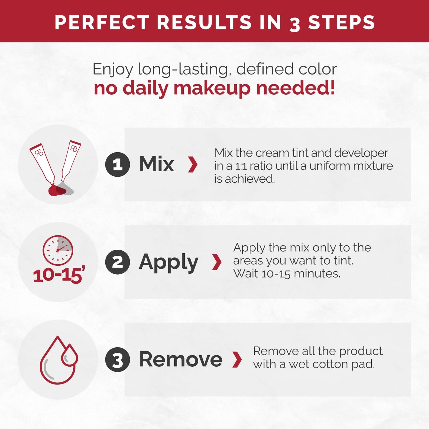 RB RENATA BEAUTY Tint Kit – Cream Hair Dye Kit with Developer and Application Brush for Spot Coloring - Covers Gray Hairs, Smudge-Proof, Long-Lasting Up to 4 Weeks, 20 Applications [Graphite]