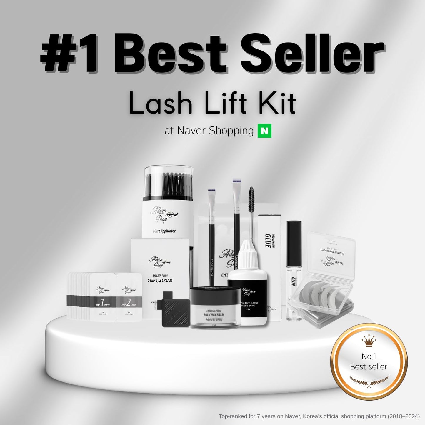 Korean Lash Lift Kit - 10 Sets No Curler Lash Perm Kit for Beginner & Salon Quality at Home - DIY Optimized for Self-Use&Professional Lifting Long-Lasting Eyelash Perm Kit for All Lash Types(Glue Kit)