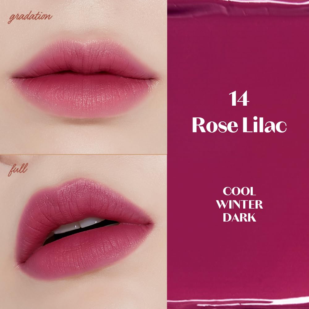 ETUDE Fixing Tint #14 Rose lilac (4g) | Long Lasting High Pigmented Liquid Lipstick | Waterproof Lightweight Matte Finish Lip Stain | Full Coverage | Korean Makeup, Kbeauty