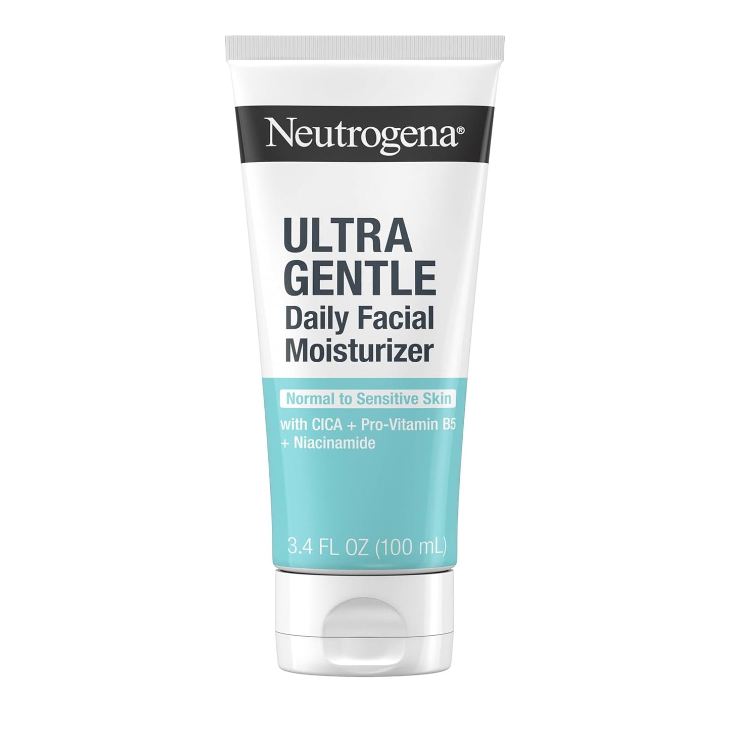 Neutrogena Fragrance Free Daily Facial Moisturizer, Face & Neck Moisturizer for Sensitive Skin with Vitamin B3, Pro-Vitamin B5 & Vitamin E Supports Skin's Dynamic Barrier, 3.4 fl. oz
