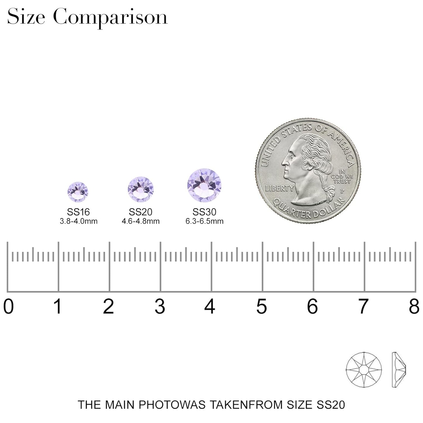 Novani Crystal Amethyst Rhinestones 1440pcs Flat Back Round Rhinestone Style 2088 Sparkly Crystal Gemstones for Nail Art and Crafting SS16,3.8-4.0mm