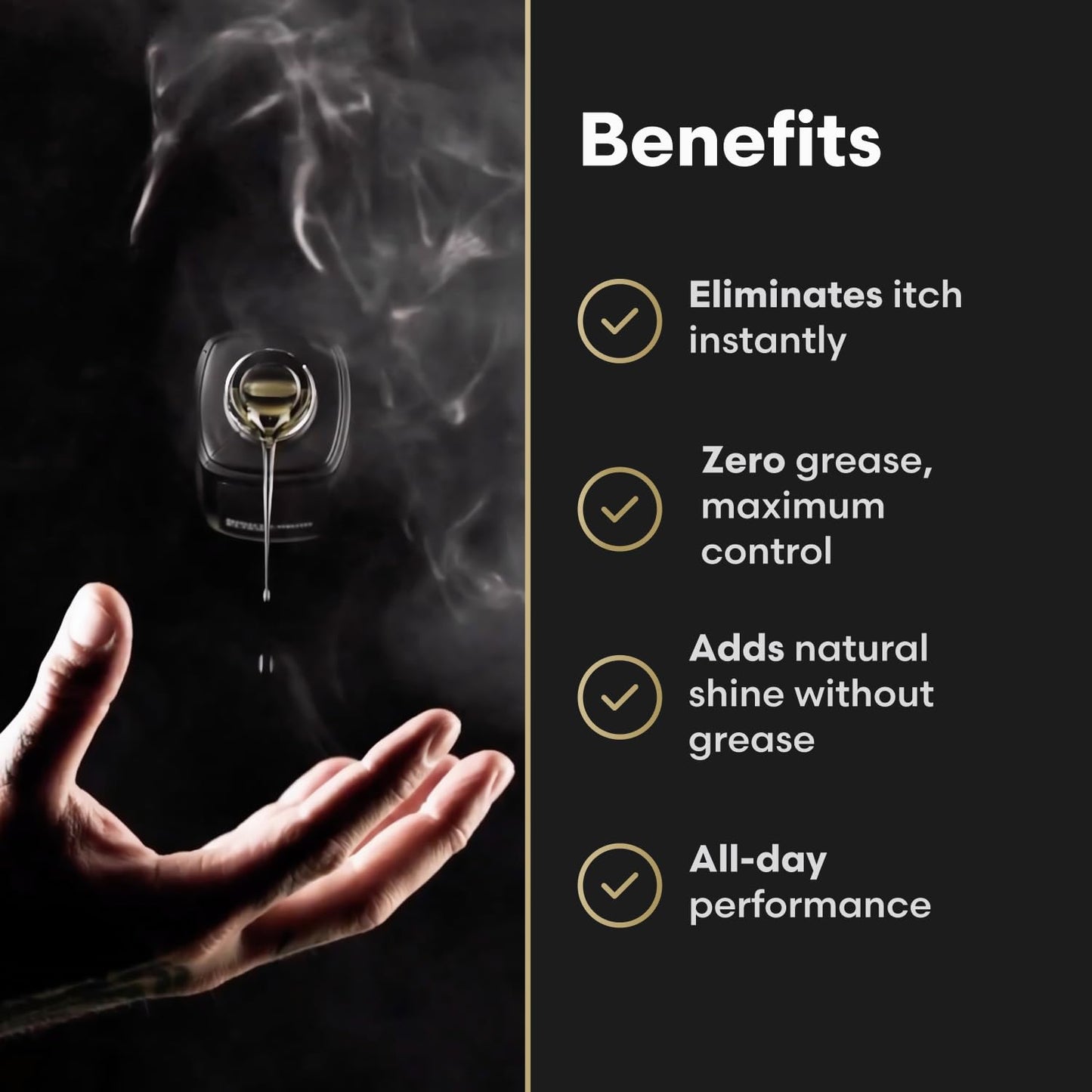 The Beard Struggle - Day Liquid Tonic Beard Oil - Platinum Collection, Vanir's Wisdom - Beard Oil for Men - Moisturize, Softens Hair, Reduces Itch - Day Time Beard Growth Oil (1 Fl oz)