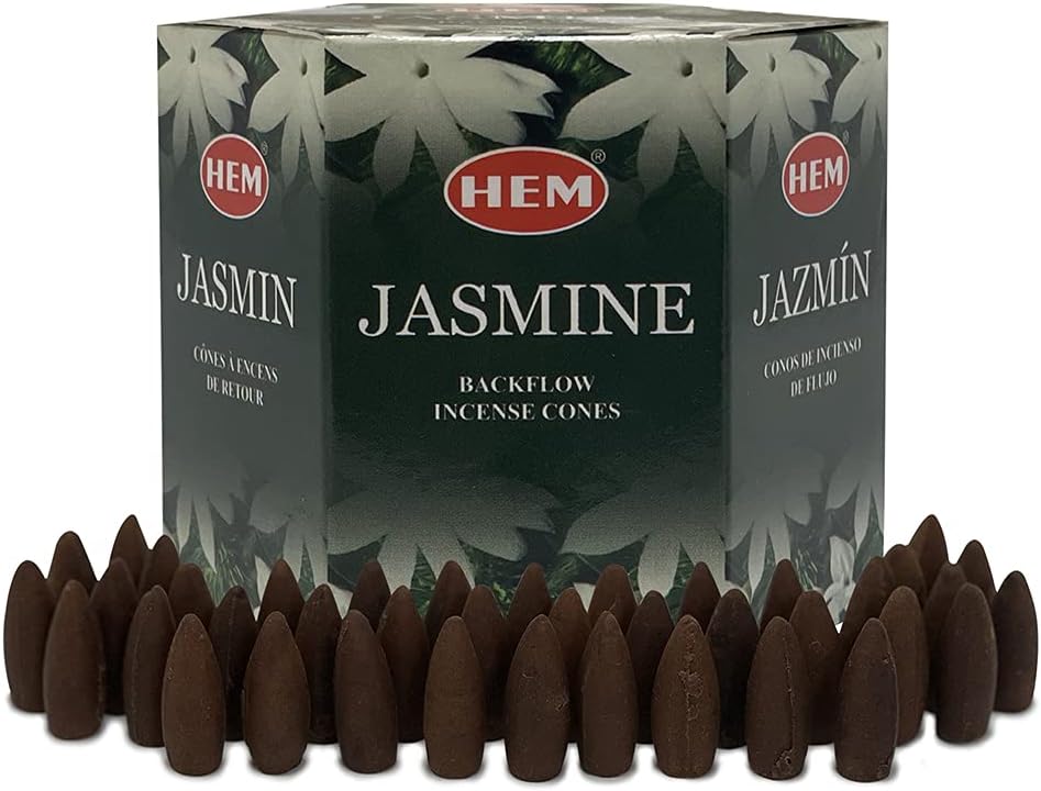 TRUMIRI Jasmine Backflow Incense Cones For Waterfall And Mat Bundle Inciensos Aromaticos|Incienso|Inciense|Insienso