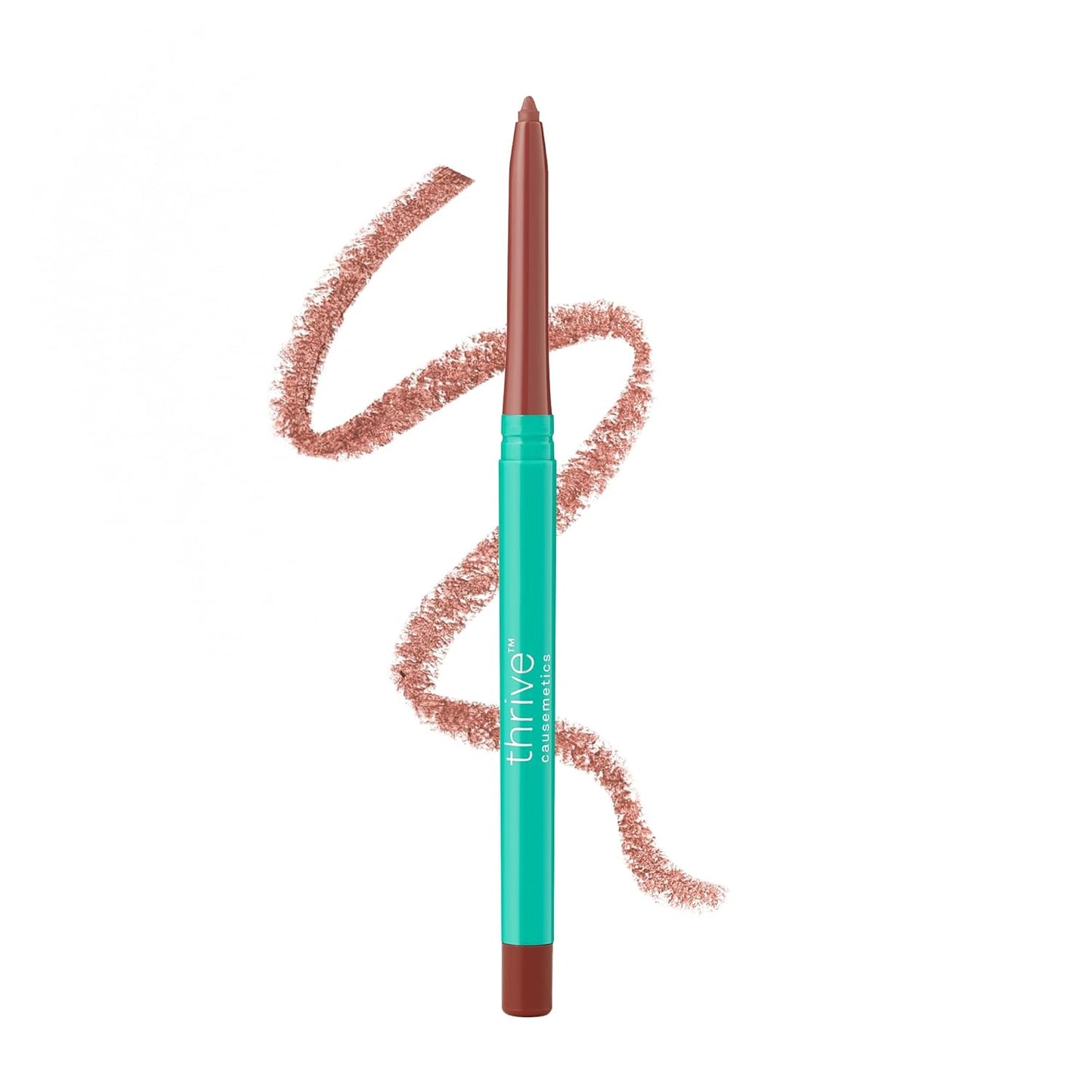 Thrive Causemetics Lip Filler Long-Wearing + Plumping Lip Liner, Shea Butter Hydrating Lip Plumper Retractable Lip Liner Pencil, Built In Sharpener, Vegan & Cruelty Free, Monique (Maple)