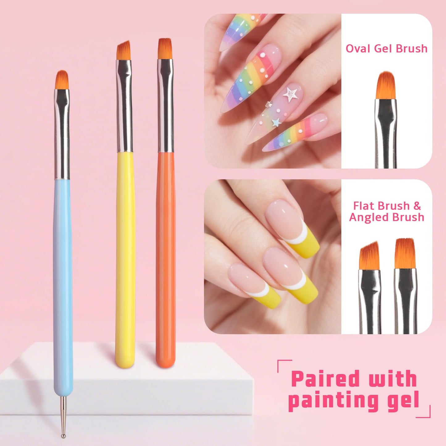 Sponge Pat Paint Nail Gel, Ombre Nails Gradient Gel Nail Blush Blooming Aura Nails Drawing Stripper Floral Painting DIY Nail Art, No Wipe, UV/LED Curing (12 Colors i)