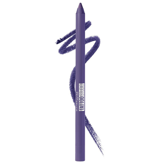 Maybelline TattooStudio Long-Lasting Sharpenable Eyeliner Pencil, Glide on Smooth Gel Pigments with 36 Hour Wear, Waterproof, Rich Amethyst, 1 Count