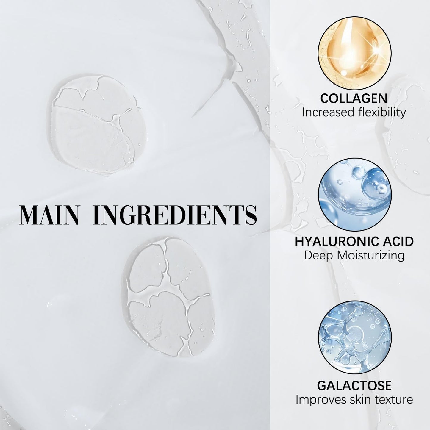 4Pcs Skaind Collagen Glow Mask Overnight, Deep Face Mask, Bio-Collagen Real Deep Mask, Hydrating Overnight Hydrogel Mask, Revitalize Your Skin with Low Molecular Weight Collagen Mask