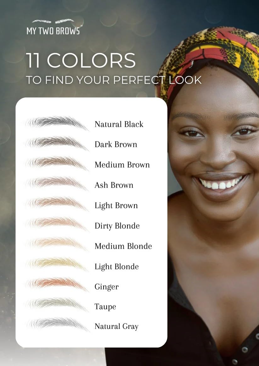 (10 pairs) Taupe Temporary Eyebrow Tattoo - Extra Small Size - Waterproof & Smudgeproof - Classy Curve Style Eyebrow Stickers - Sheet Lasts up to 30 Days - Won't Work on Existing Brows