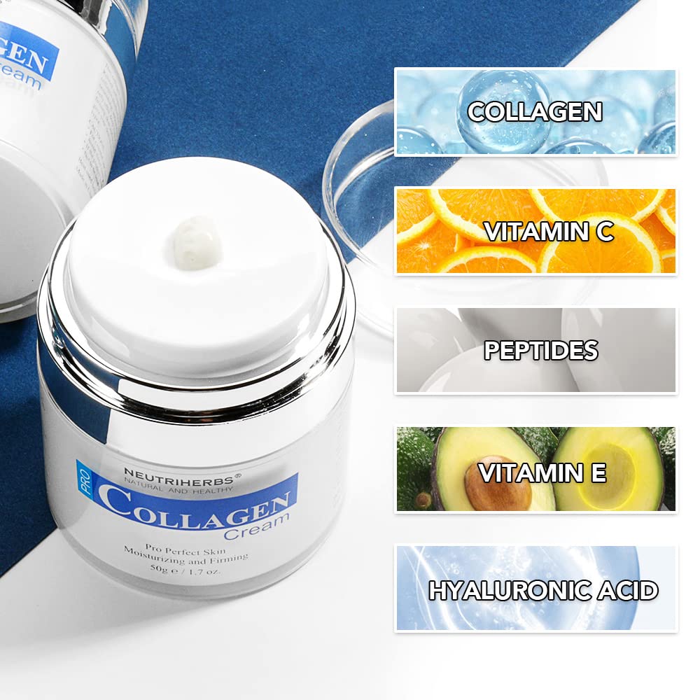 Neutriherbs Face Cream Collagen Facial Moisturizer, Reduce Black Spots and Blemishes,Persistent Moisturizing Reduce Fine Lines 1.7OZ