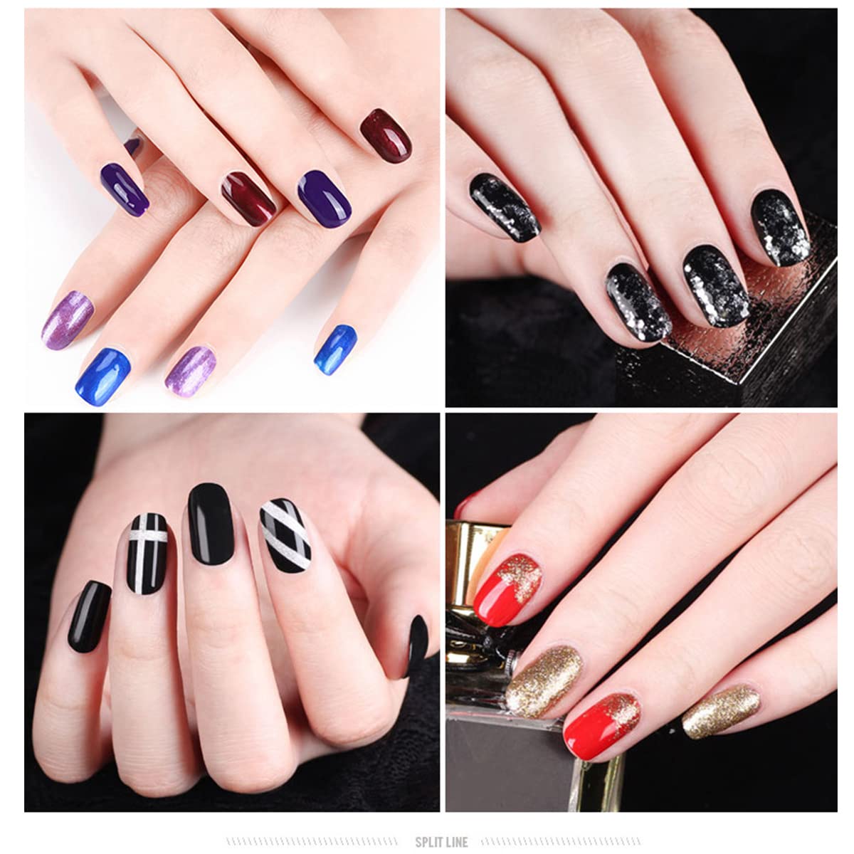 10 Bottles Easy Peel off Nail Polish Set Quick-drying, Non-Toxic Nail Polish - DIY Water Based Nail Polish Kit with Top Base Coat Nail ecoration products for Women Girls