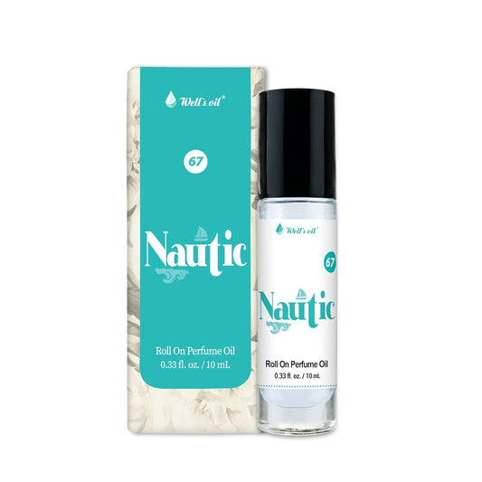 Well's Oil Roll-On Perfume Oil (Nautic) | Citrus & Woody Notes | Long-Lasting | Paraben-Free | 0.33 Fl Oz / 10 ml