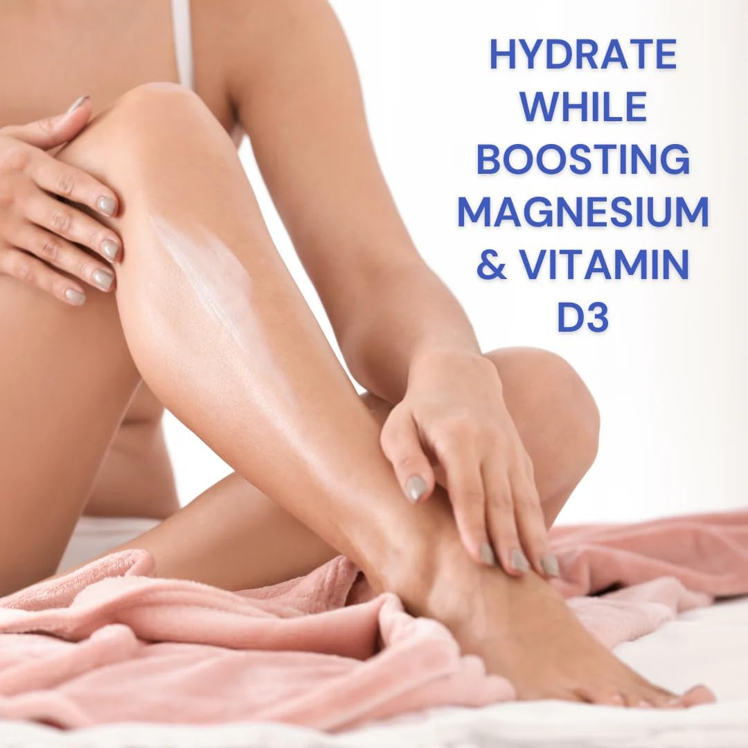 Magnesium Calm Cream – All Natural Body Butter with Magnesium, Vitamin D3, Arnica & Turmeric – Soothing Moisturizer for Skin Wellness & Relaxation – 4oz