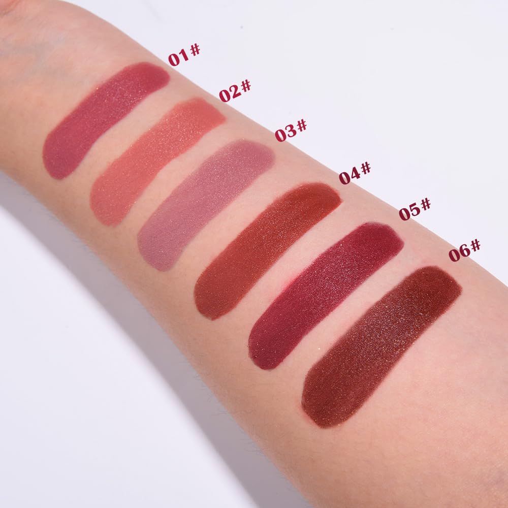 3Pcs Metallic Lipstick for Women,Lightweight Shimmer Frosted Lipstick,Glitter Lip Gloss Stain Long Lasting Waterproof Smudge Proof 24 Hour Full Coverage Lip Makeup,Vegan（01,02,03)