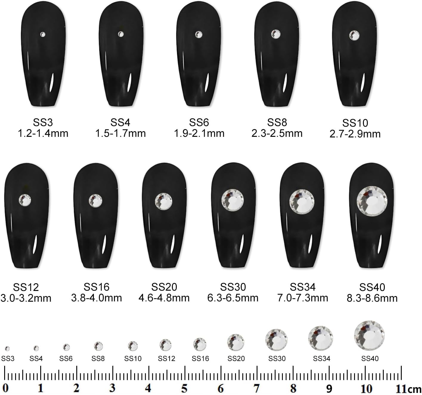 5000PCS SS6 Flatback Rhinestones | 12-Facet Diamond-Cut Glass Gems for Nail Art, Clothing, DIY Crafts |Glue-On Decoration Stones with Silver Backing(Crystal)