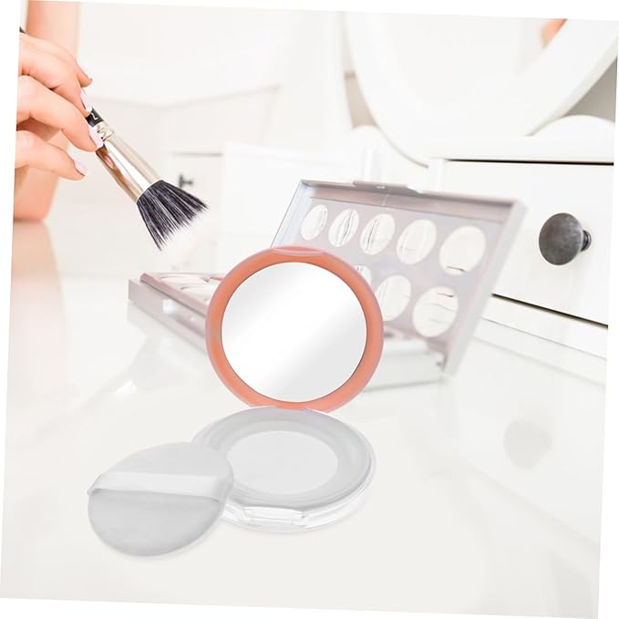 Compact Case Makeup 2pcs Empty Cushion Compact Body Container with Elastic Mesh