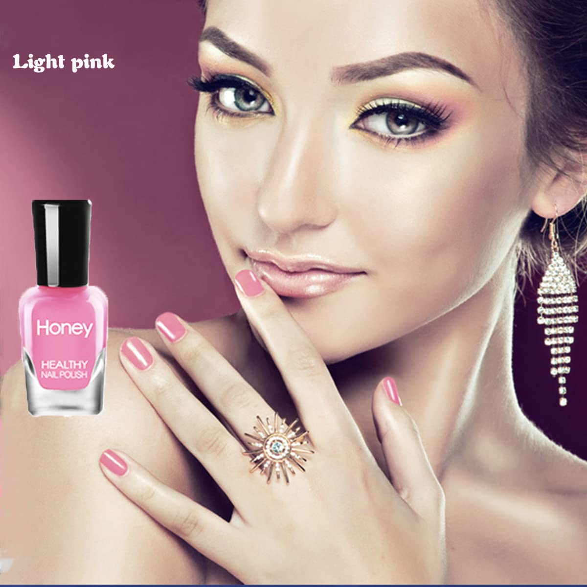 Non Toxic, Easy Peel Off and Fast Dry Nail Polish Set for Pack, Eco Friendly & Organic Water Based Nail Polish for Women,Teens (6 Bottles, 5ML)