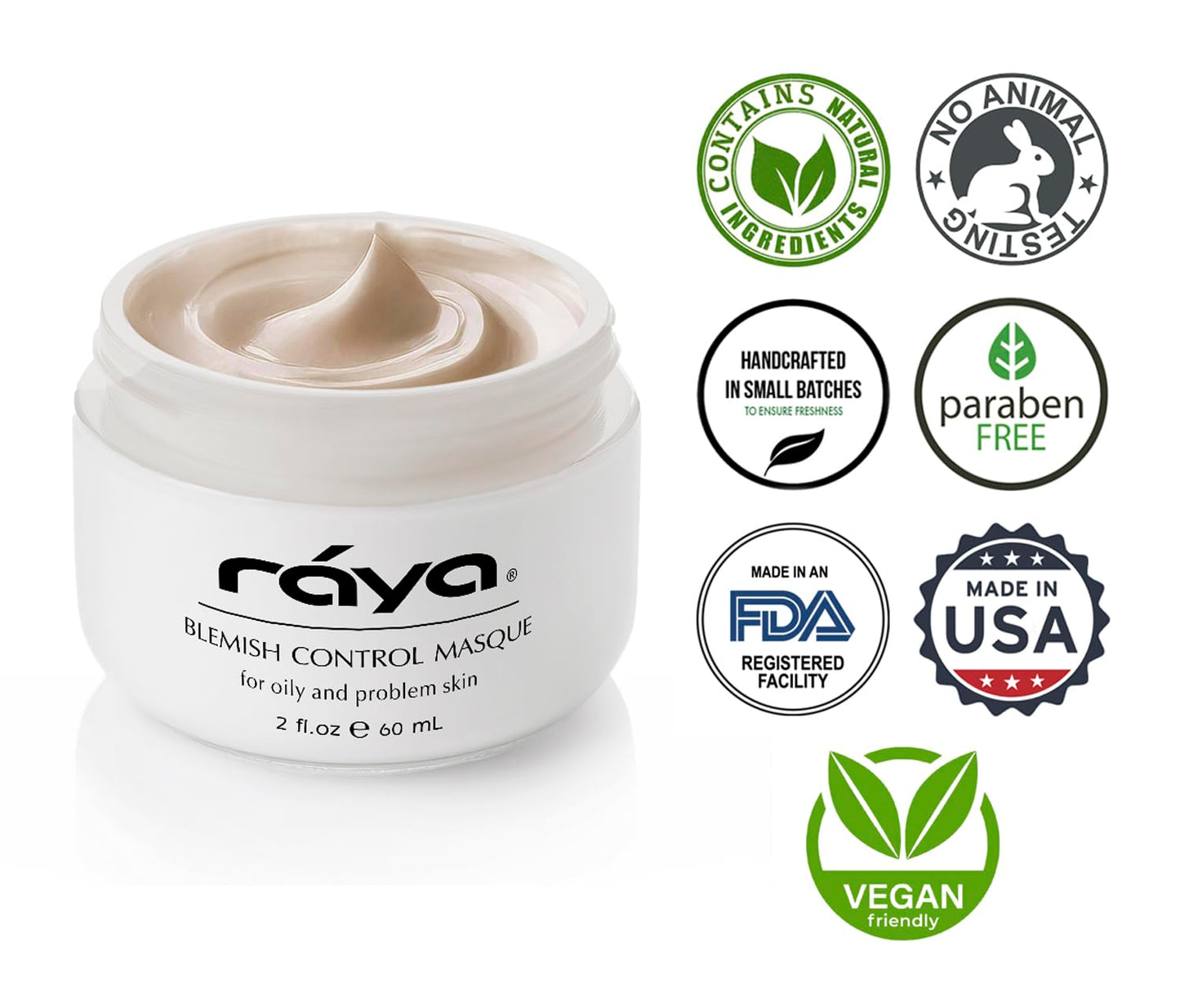 Raya Blemish Control Masque (709) | European Facial Treatment Mask for Oily and Break-Out Skin | Helps Calm Inflammations and Minimize Pores