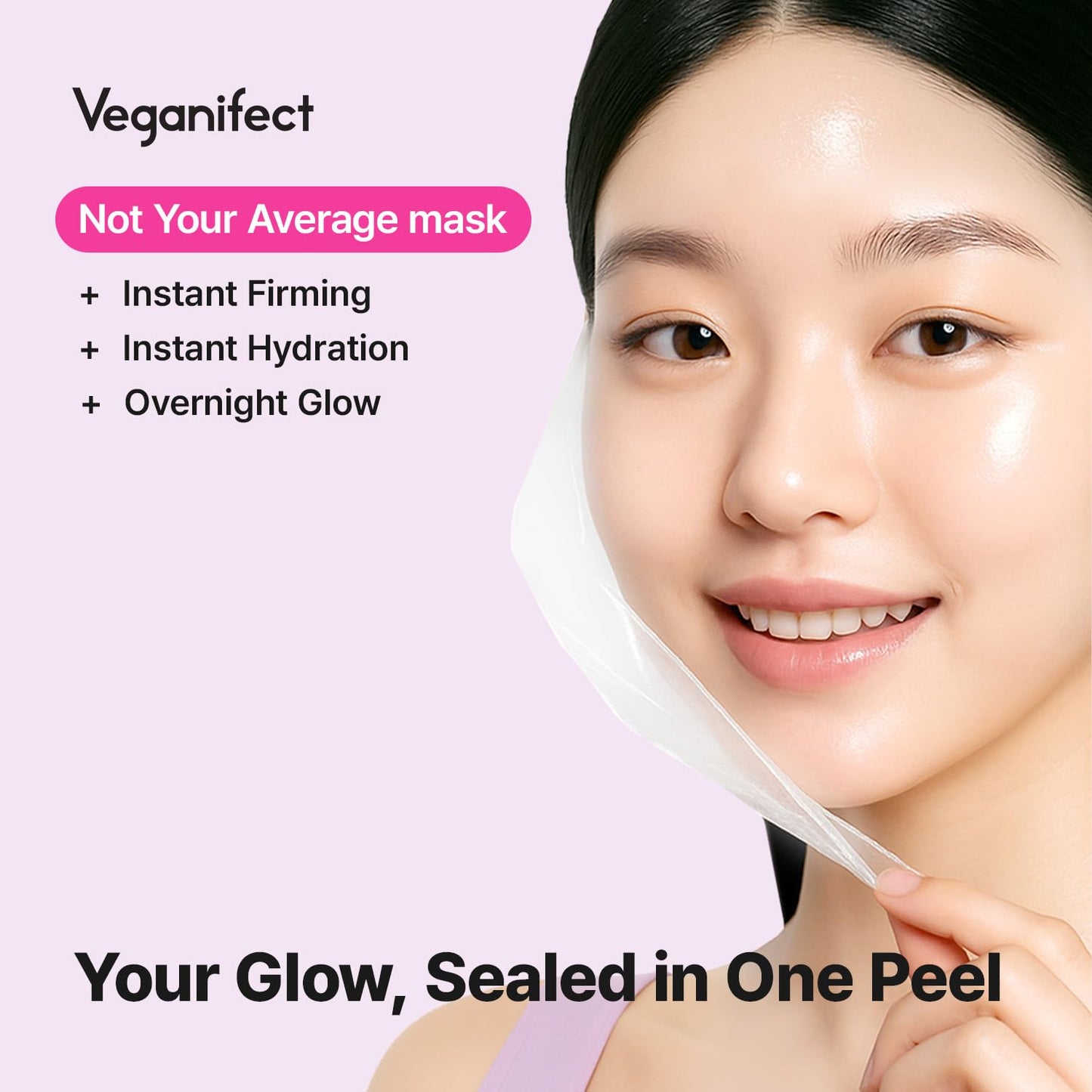 Collagen Overnight Wrapping Peel Off Facial Cream Mask with Jelly Brush, For Elasticity, Hydrating, Hydrolyzed Collagen & Peptide, Glass Skin, Korean Skincare, 2.73 Fl Oz