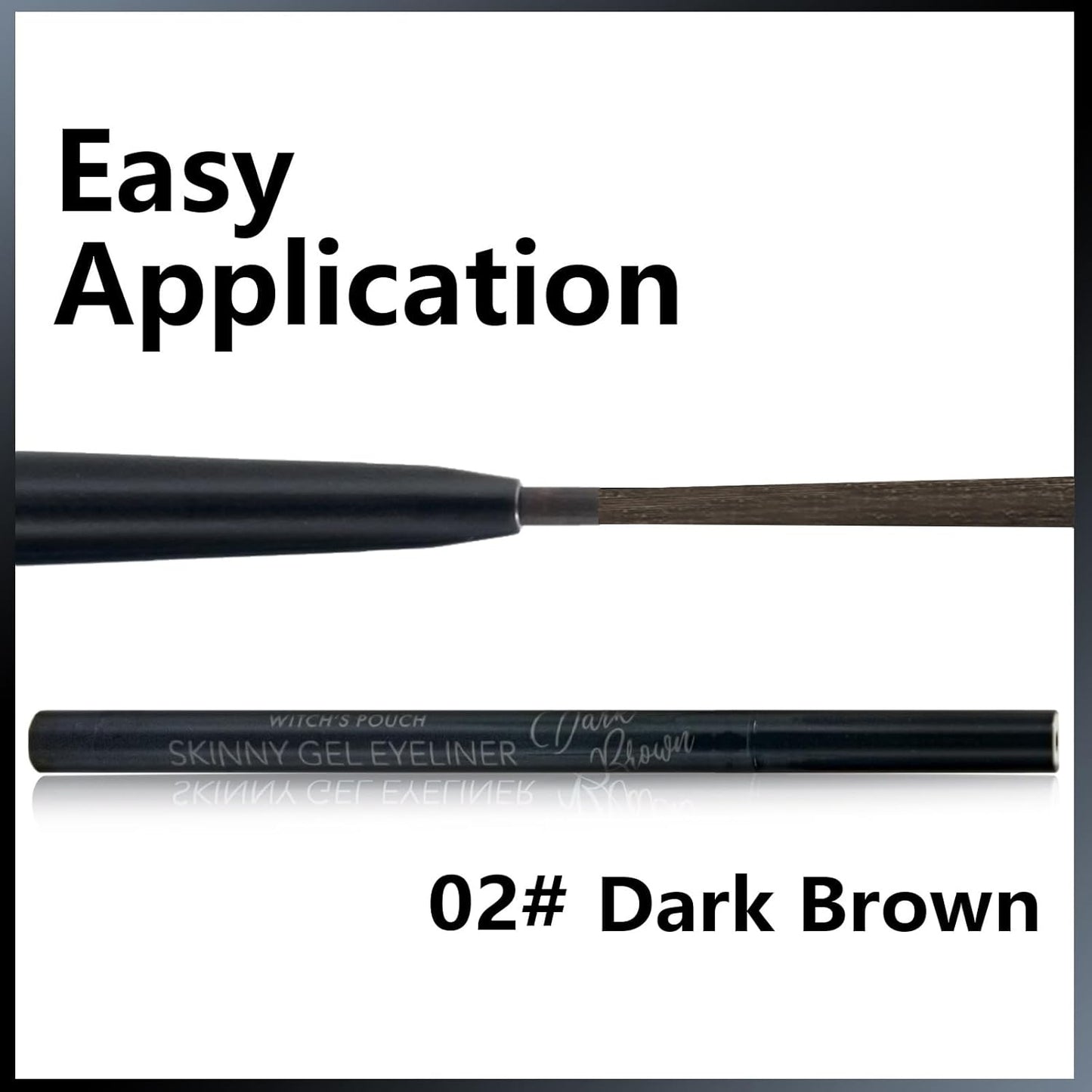 Witch's Pouch Gel Eyeliner Pencil Waterproof Smudge Proof, Long-Lasting Eye Liner, High-Intensity Colored, Ultra-Smooth Korean Eye Pencil Eye Makeup (02 Dark Brown)