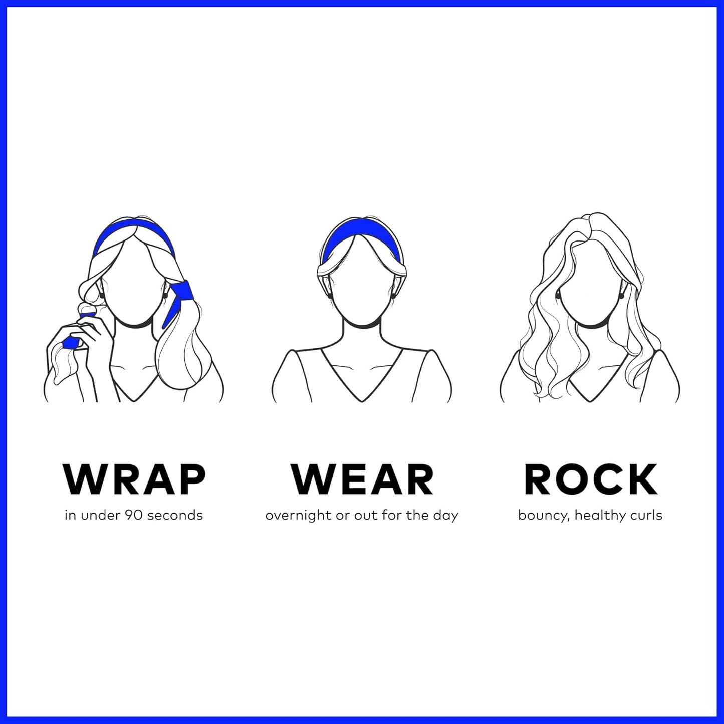 RobeCurls Heatless Hair Curler Set - Satin Curling Headband for Natural, No-Heat Curls - Sleep in Overnight Styling Tool with 2 Scrunchies - Easy & Gentle on Hair (Jade)