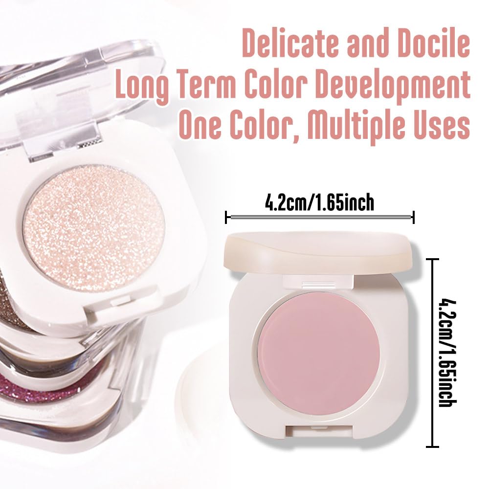 Monochrome Matte Eyeshadow Singles, Pink Eyeshadow Makeup, Neutral Matte Pressed Powder Single Vegan Eye Shadow, Highly Pigmented Natural Eyeshadow Palette Long Lasting Naturing-Looking Pink 02#