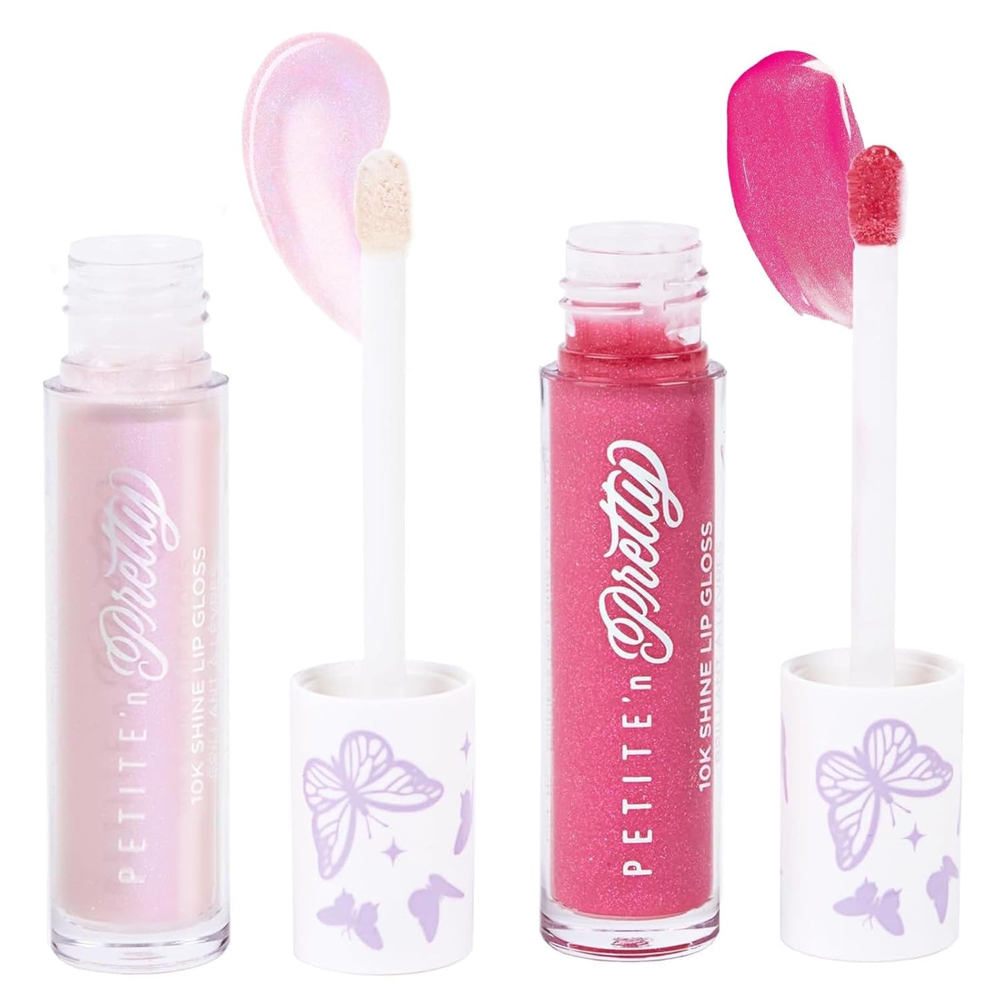 Petite 'N Pretty So Dreamy 10K Shine Lip Gloss Duo—Makeup for Girls, Kids, Tweens, Teens—High Shine, Lightweight, Made in the USA (First Freeze and Rosy Dreams)—Limited Edition