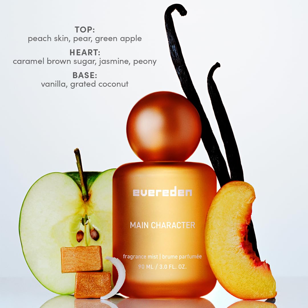 Evereden Fragrance Hair and Body Mist - Main Character: Clean and Vegan Collectible Hair and Body Spray for Teen Girls - Amplify Your Self Expression with Iconic Scents in Aesthetic Bottles