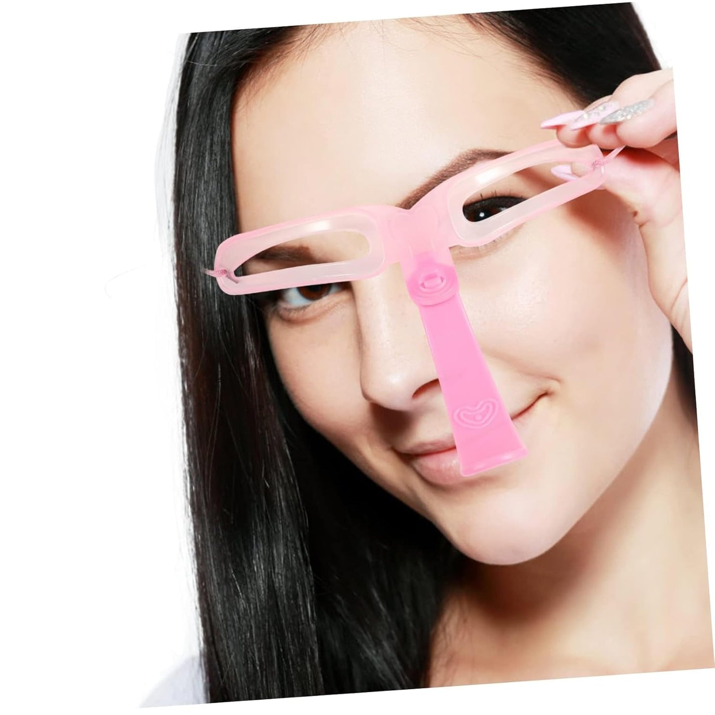 Reusable Eyebrow Shaping Kit with 8 Designs, Includes Stencils with Handle and Belt, Washable Eyebrow Guide, 5.2" Wide x 4" Long.