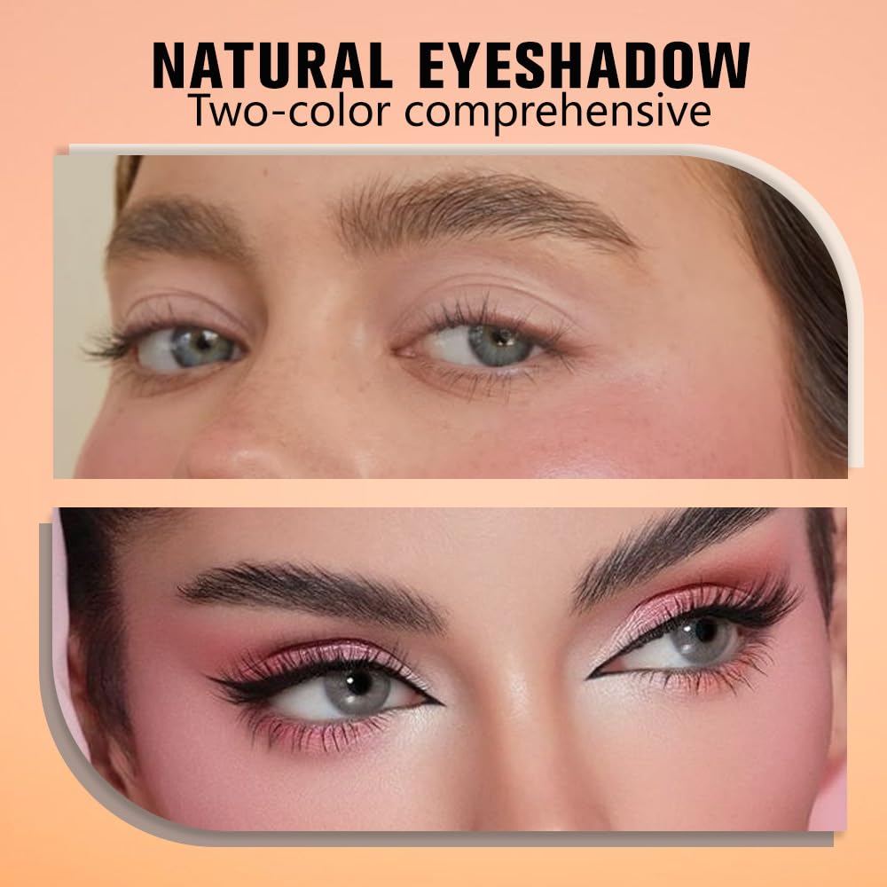 AMY'S DIARY Matte Eyeshadow, Nude Pink Eyeshadow, Ultra-fine Lightweight Powder, Multiuse Blendable Eye shadow and Blush Makeup, Daily Matte Warm Tone Eyes Makeup, Half Pink (03#)