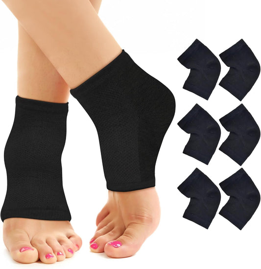 Moisturizing Socks | Cracked Heel Treatment with Aloe Vera | Moisturizer Foot Callus Remover | Aloe Socks for Cracked Heels & Dry Cracked Feet | Lotion Infused Gel Heel Socks (Fits Most)