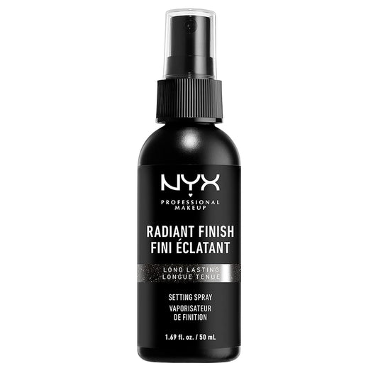 NYX PROFESSIONAL MAKEUP Makeup Setting Spray - Radiant Finish, Long-Lasting Face Mist with Micro Pearls, Vegan Formula