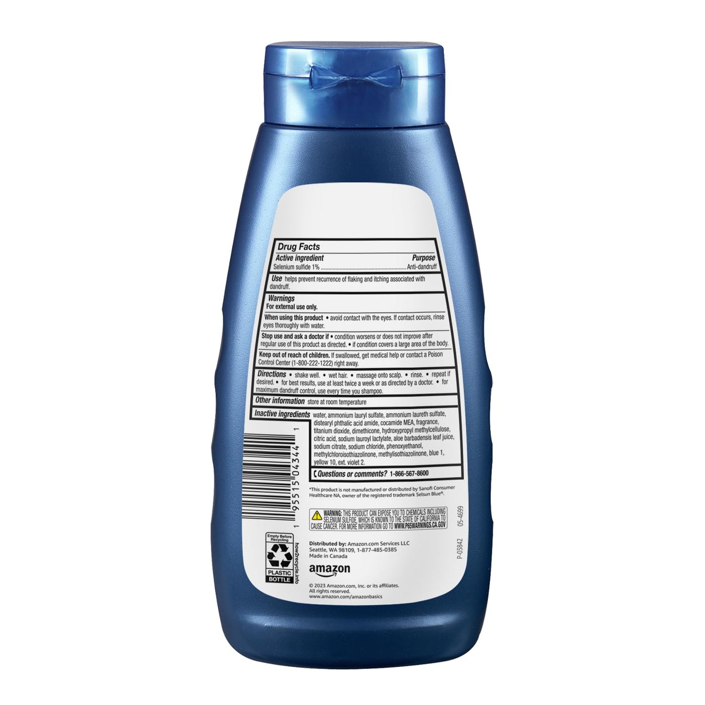 Amazon Basics Moisturizing Dandruff Shampoo, 11 Fl Oz, Pack of 2