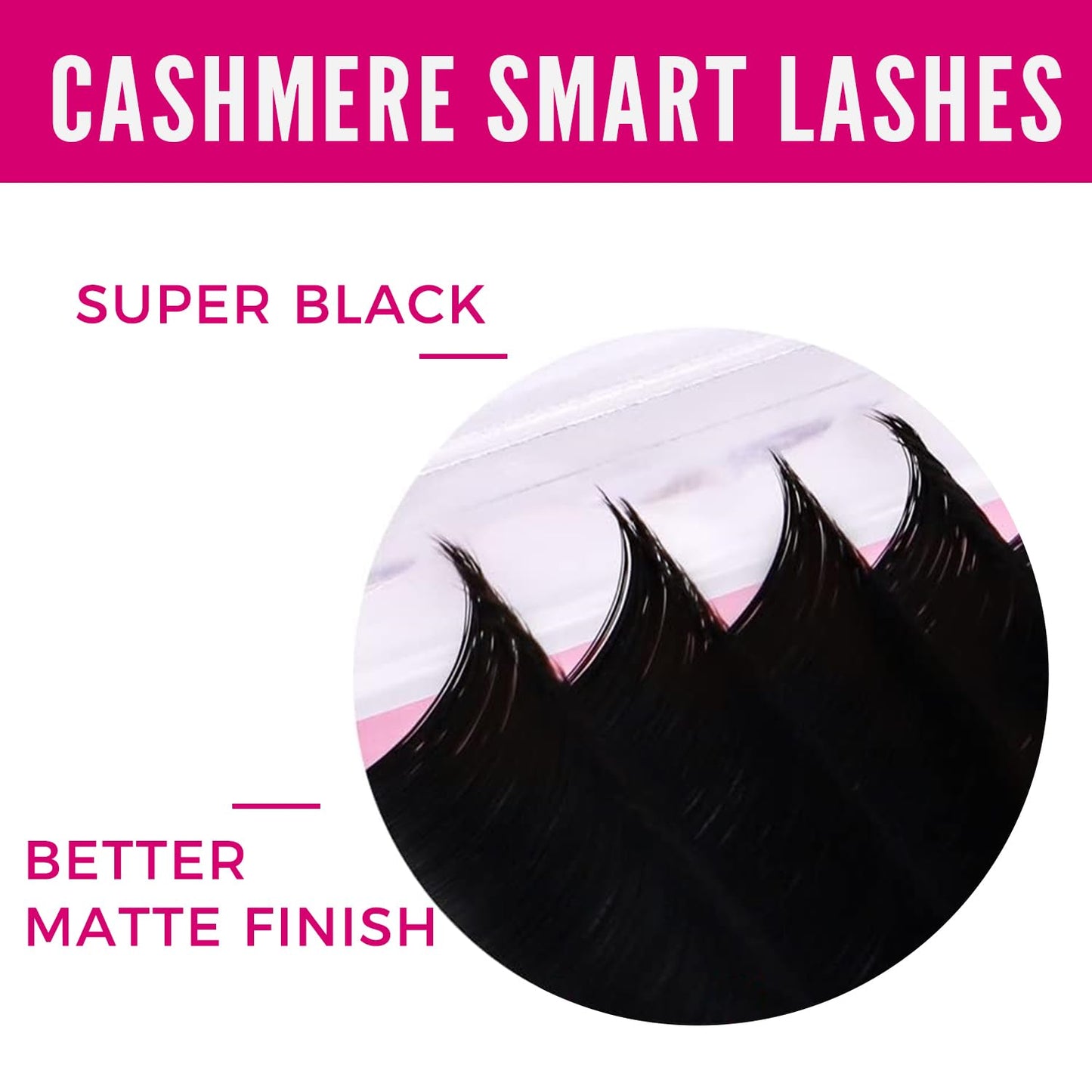 VEYES INC Cashmere Smart Fan Lash Extensions 0.03 0.05 0.07 C/CC/D Curl 8-20mm Mixed & Single Length, Super Matte Black Volume Lashes, Professional Supplies for Lash Techs (0.05 C 15mm)