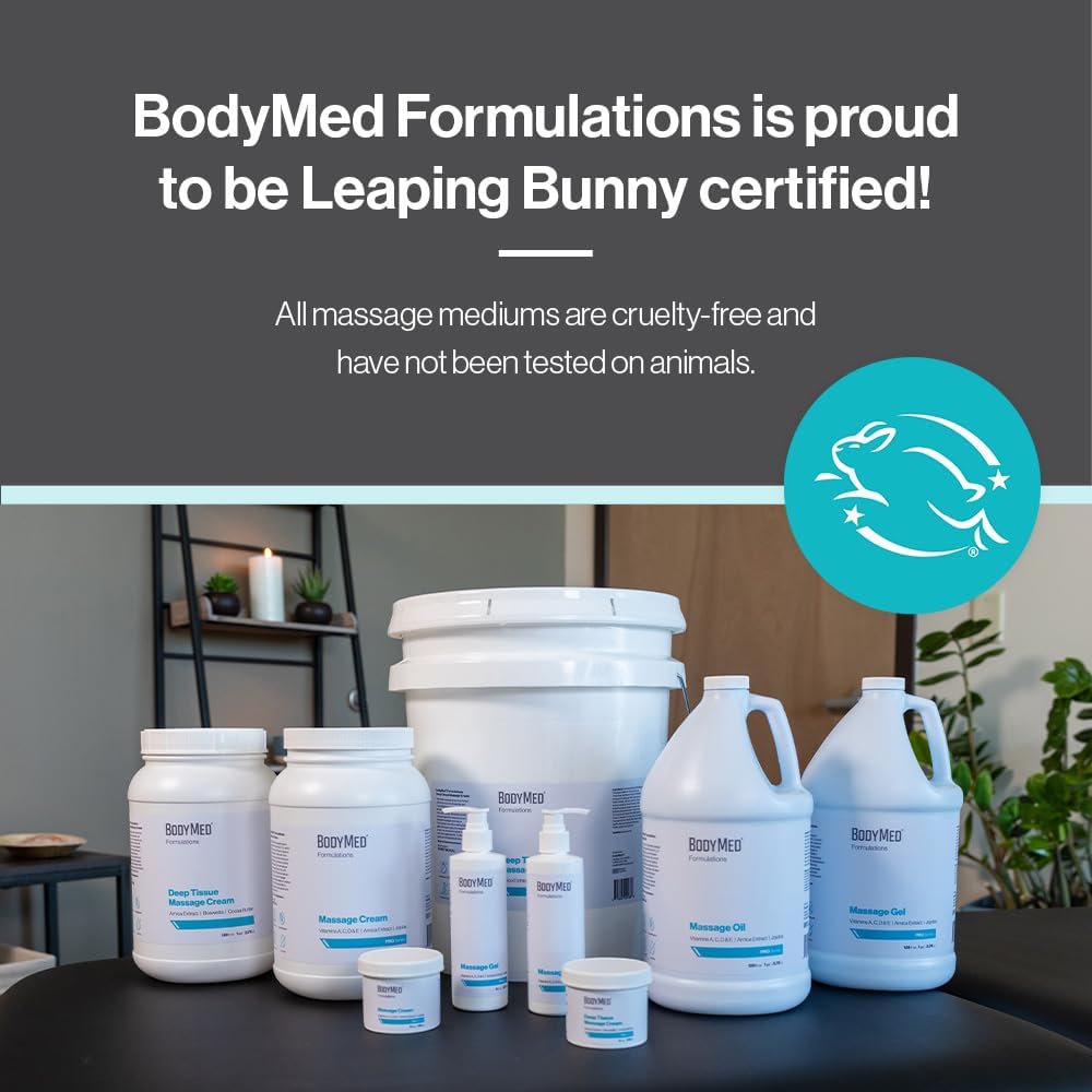BodyMed Formulations Deep Tissue Massage Cream, 4 oz. – Fragrance-Free, All-Natural Cream for Massage Therapy – Leaping Bunny Certified – with Arnica Extract & Jojoba – Non-Staining, & Paraben Free