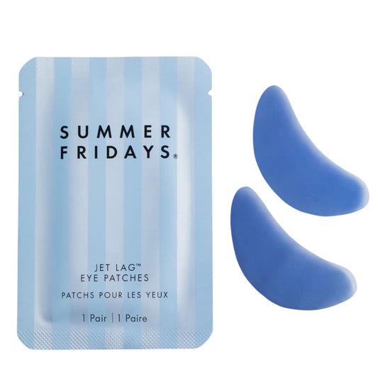 Summer Fridays Jet Lag Under Eye Patches - Hydrating & Depuffing Hydrogel Eye Masks with Caffeine & Peptides to Soothe & Refresh the Undereye Area (6 Pairs)