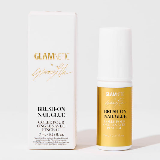 Glamnetic x GLAMZILLA Super Strong Brush On Nail Glue | Brush Tip Applicator, Mess Free, Travel Friendly, Vegan | Durable & Long-Lasting | .24 fl. oz.