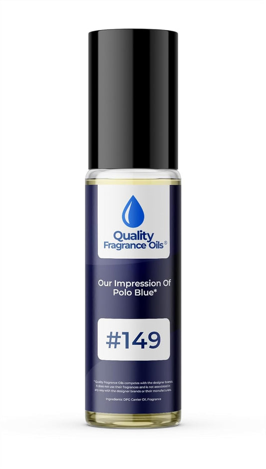 Quality Fragrance Oils' Polo Blue for Men Impression #149 | Long-Lasting Perfume Oil, Alcohol-Free, Strong Scent, 10ml Roll-On | Affordable Alternative to Designer Fragrances