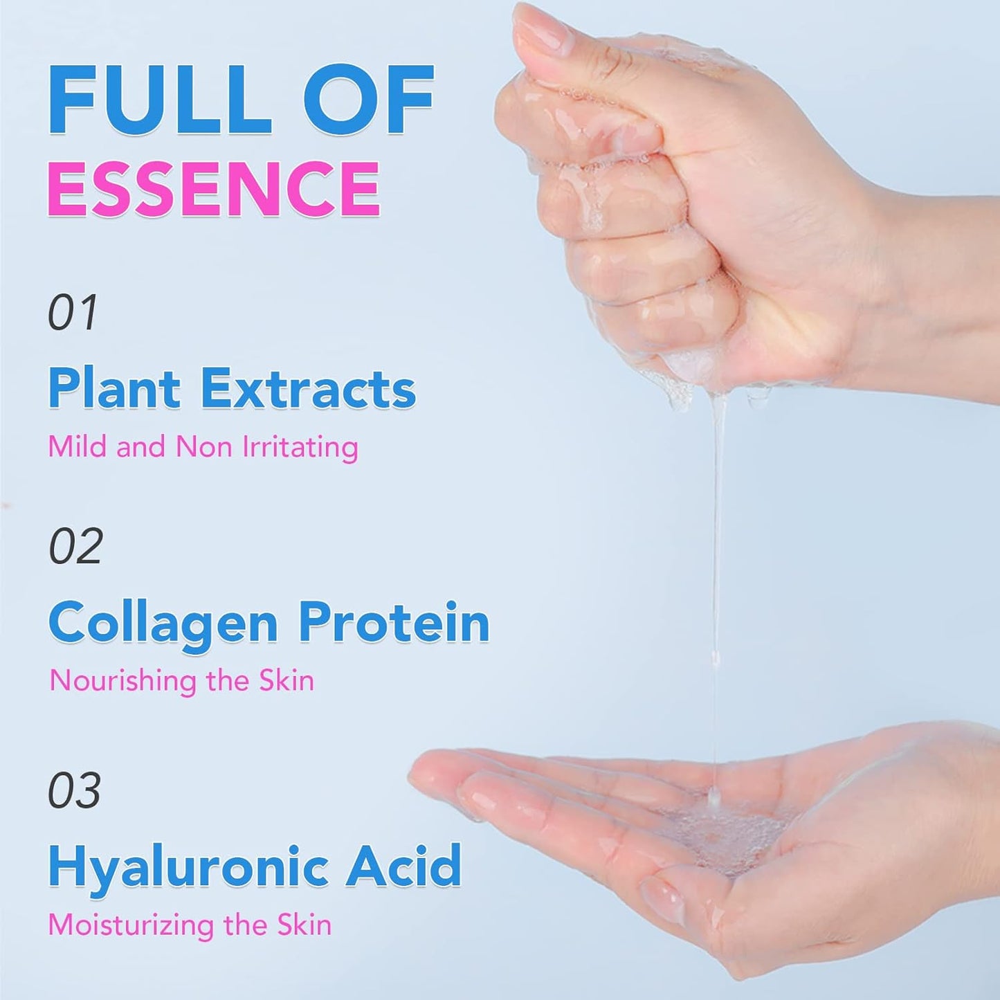 VESPRO Collagen Essence Sheet Facial Masks (48 Pack), Bulk Sheet Masks for Face, Skincare for All Skin Types, Moisturizing and Soothing, Natural Skin Care Spa Face Mask