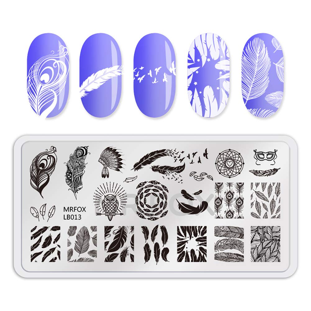 Mr. Fox Nailed Board Set Feather Fox Rabbit Easter Tropical Beach Fruit Bear Cartoon Art DIY Hot Print Template