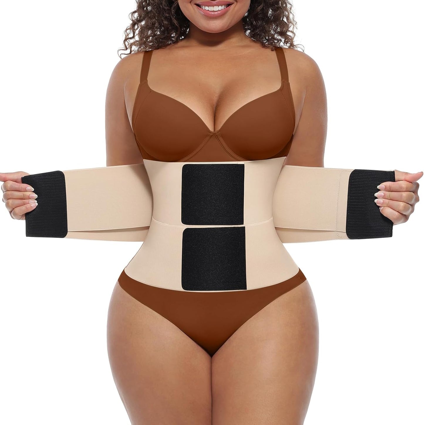 FeelinGirl Waist Trainer Long Torso Waist Cincher Trimmer Ab Belt Tummy Control Body Shaper Triple Wrap Women and Men