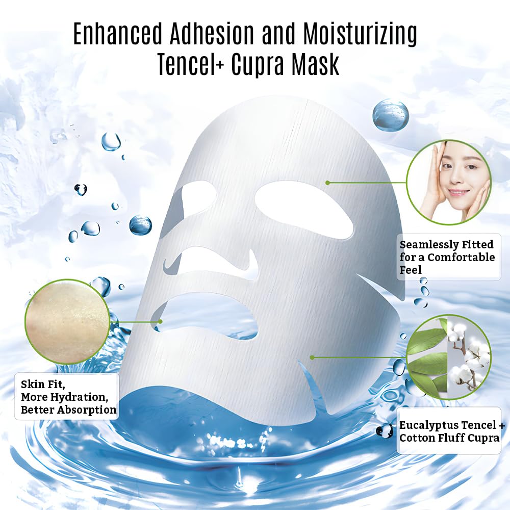 Amino Firming & Lifting Facial Sheet Mask | Amino Acid Complex, Vitamin A, Collagen | Reduces Fine Lines, Improves Elasticity, for All Skin Types (5 Sheets)